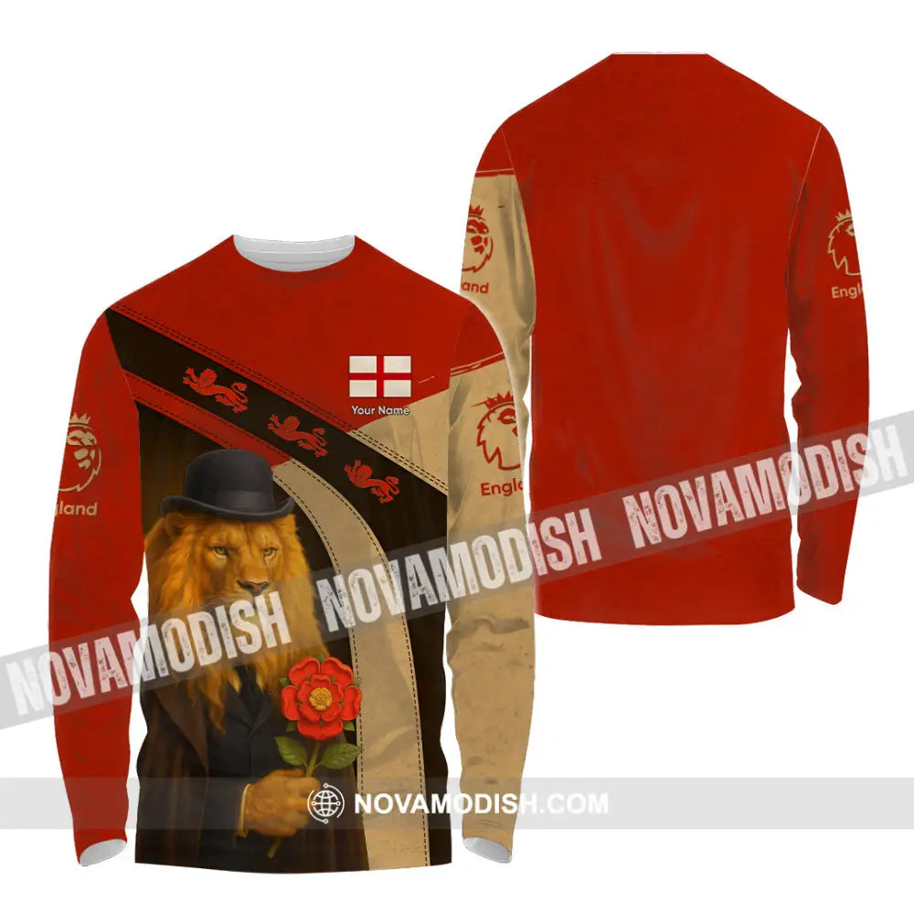 Unisex Shirt - Custom England Shirt Long Sleeve Shirt / S T-shirt