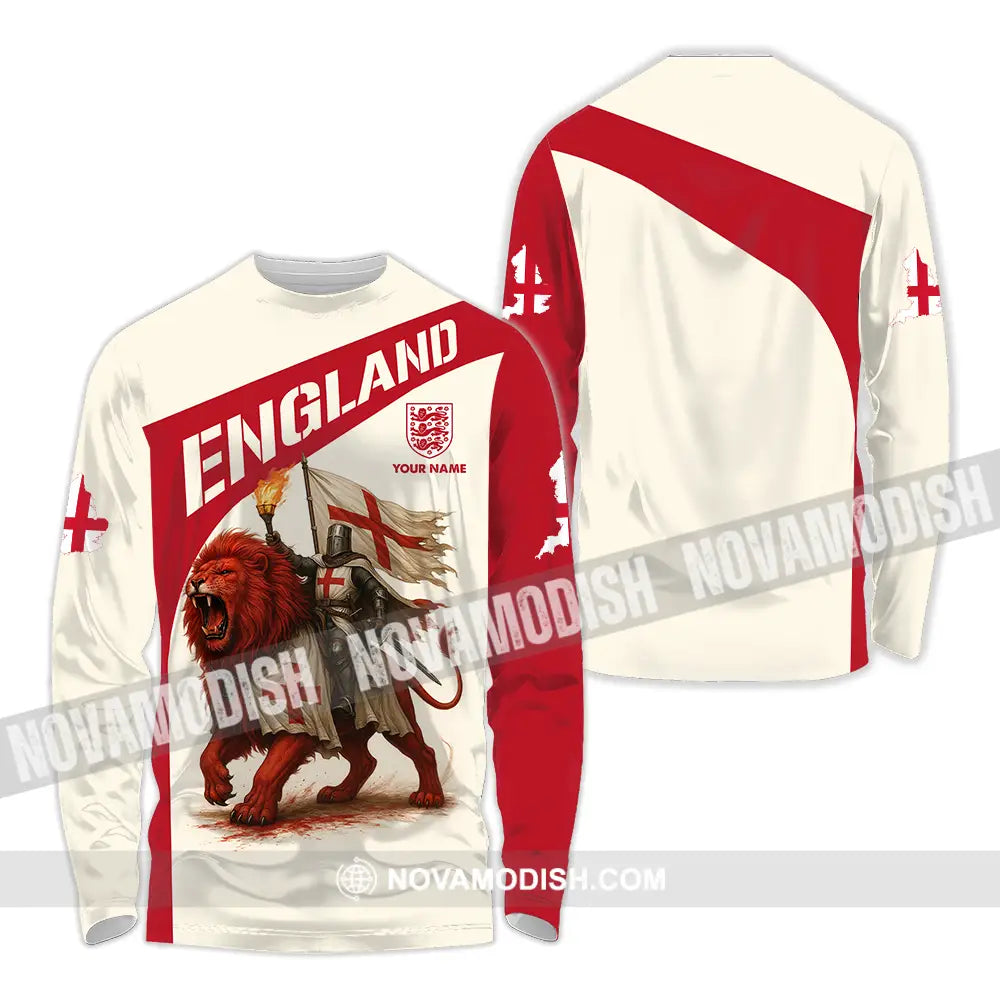 Unisex Shirt - Custom England Shirt Long Sleeve Shirt / S T-shirt