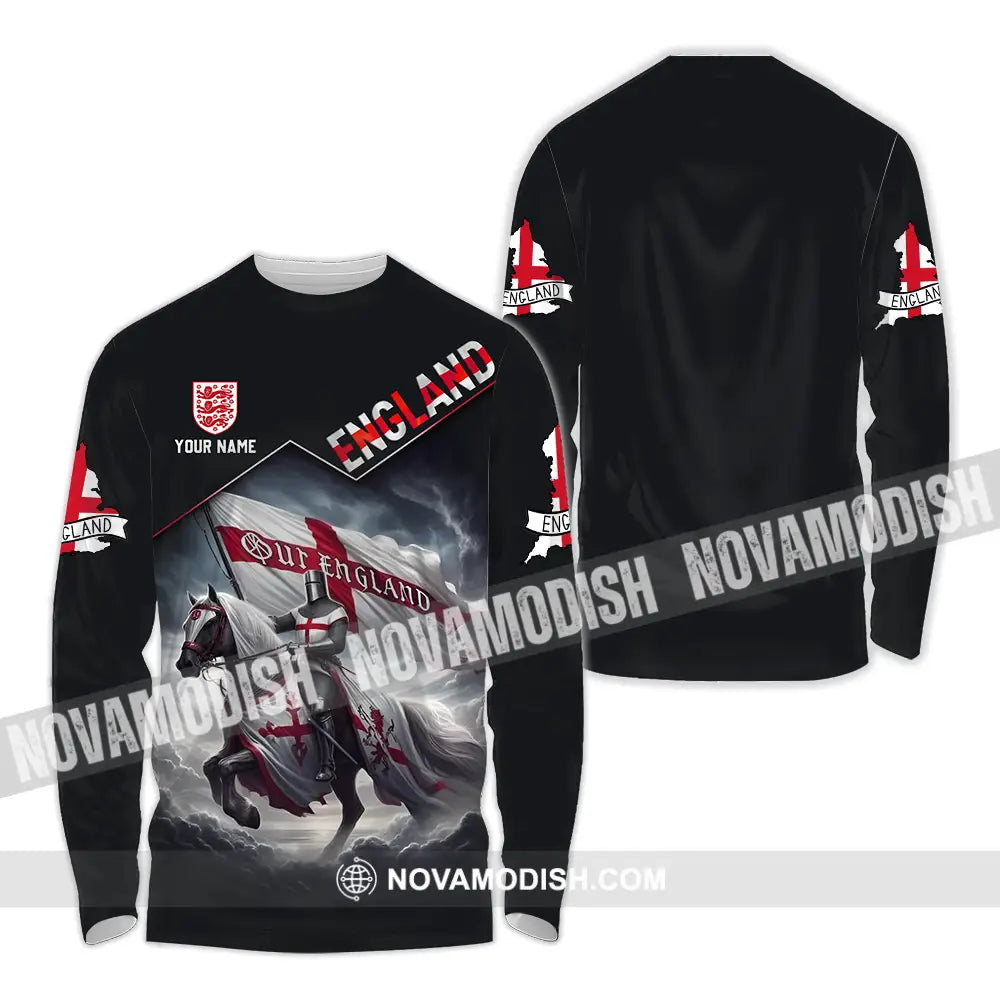 Unisex Shirt - Custom England Shirt Long Sleeve Shirt / S T-shirt
