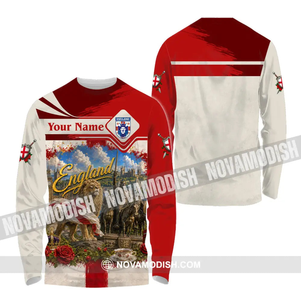 Unisex Shirt - Custom England Shirt - Long Sleeve Shirt / S - T-shirt