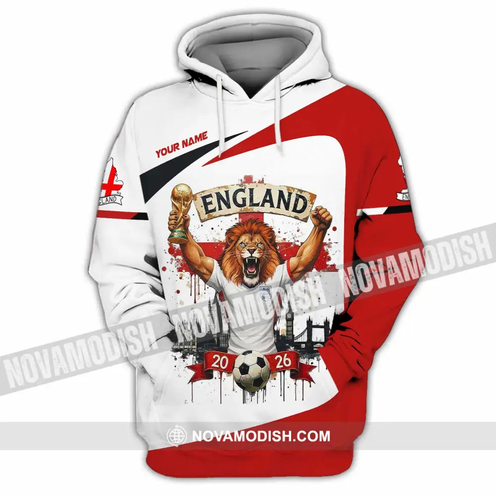 Unisex Shirt - Custom England World Cup 2026 3D Shirt Hoodie / S T-shirt