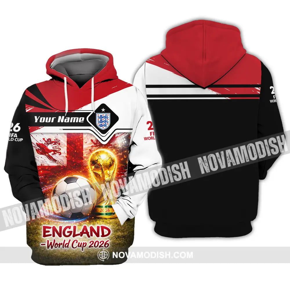 Unisex Shirt - Custom England World Cup 2026 3D Shirt - Hoodie / S - T-shirt