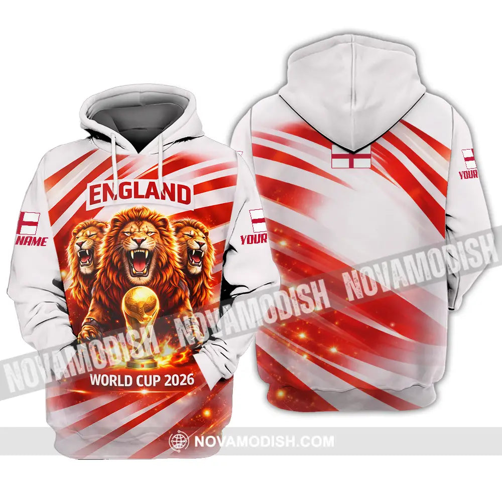 Unisex Shirt - Custom England World Cup 2026 3D Shirt - Hoodie / S - T-shirt