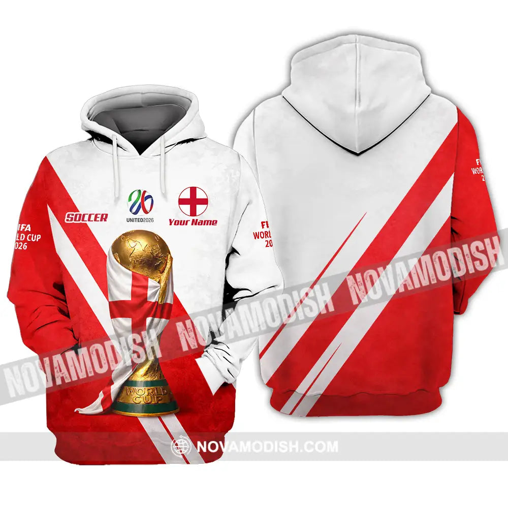 Unisex Shirt - Custom England World Cup 2026 3D Shirt - Hoodie / S - T-shirt