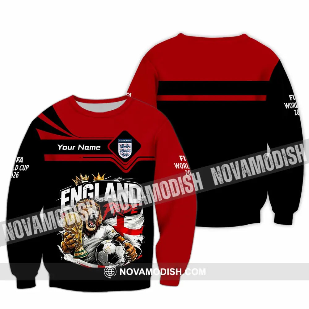 Unisex Shirt - Custom England World Cup 2026 3D Shirt - Long Sleeve / S - T-shirt