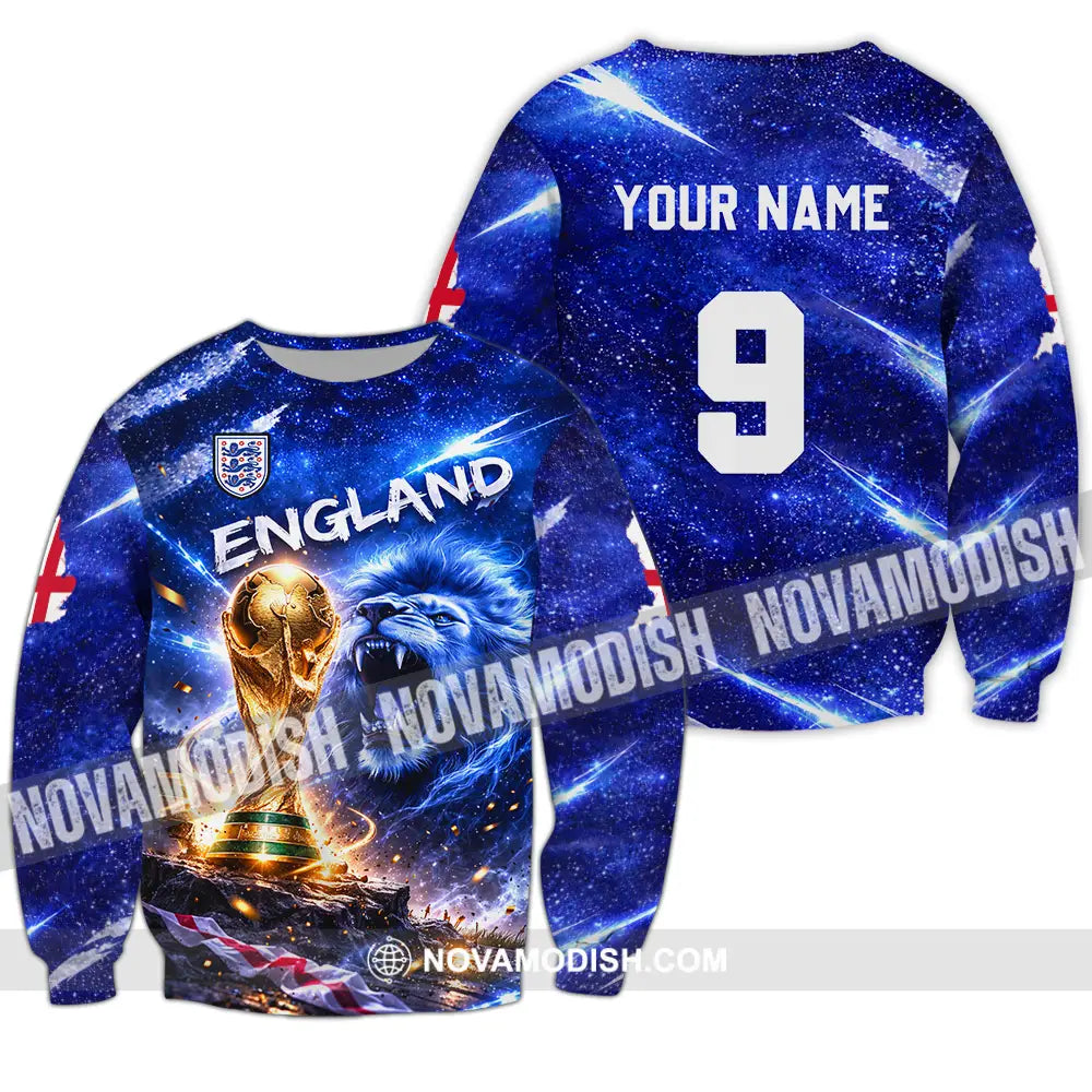Unisex Shirt - Custom England World Cup 2026 3D Shirt Long Sleeve / S T-shirt