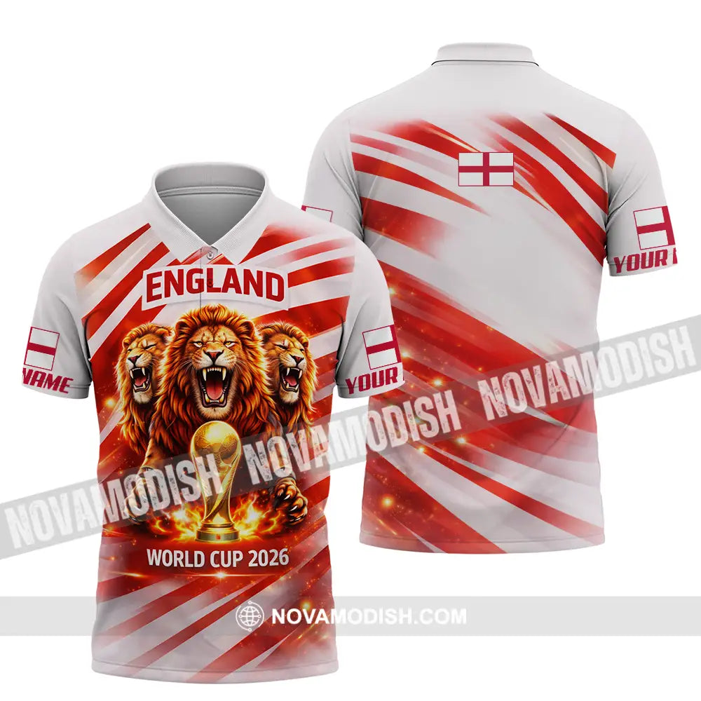 Unisex Shirt - Custom England World Cup 2026 3D Shirt - Polo Shirt / S - T-shirt