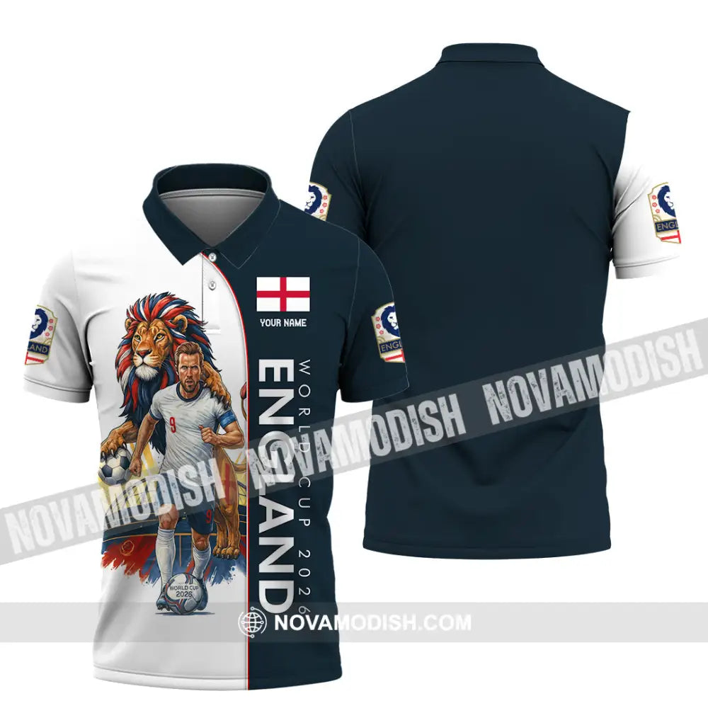 Unisex Shirt - Custom England World Cup 2026 3D Shirt Polo Shirt / S T-shirt
