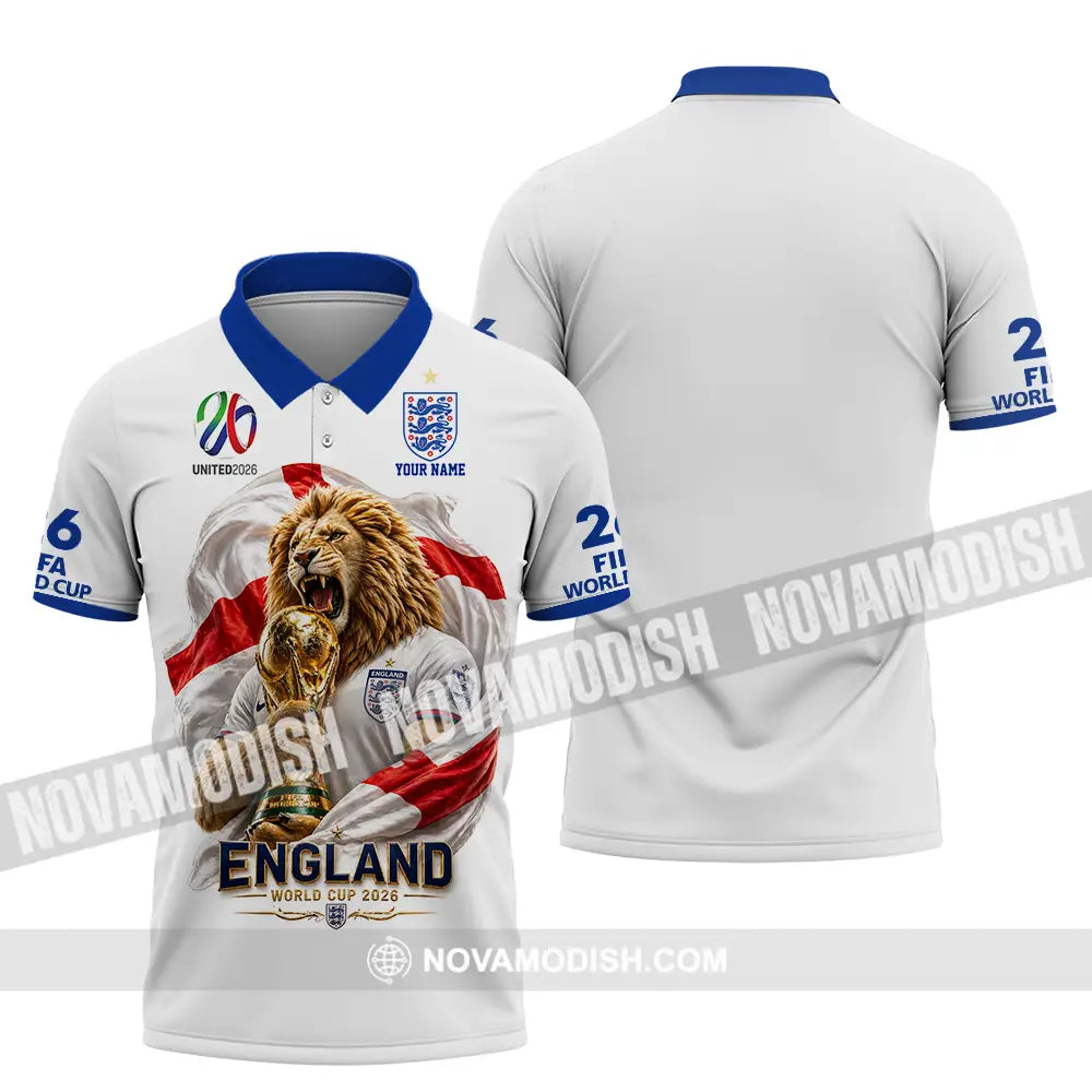 Unisex Shirt - Custom England World Cup 2026 3D Shirt - Polo Shirt / S - T-shirt