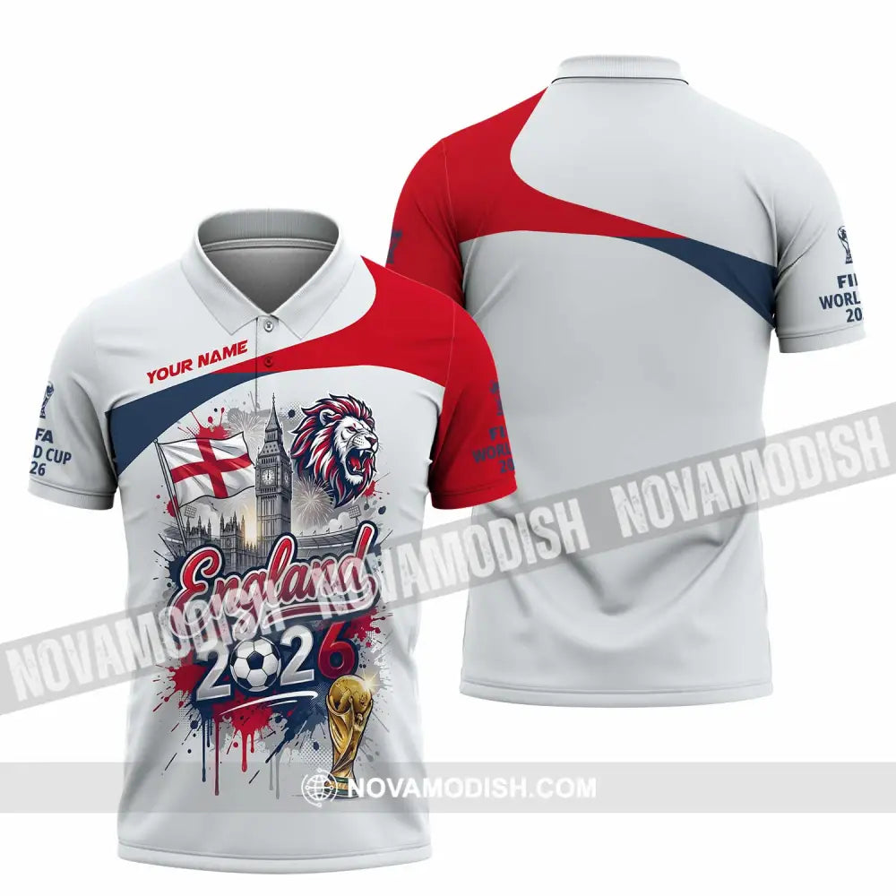 Unisex Shirt - Custom England World Cup 2026 3D Shirt - Polo Shirt / S - T-shirt