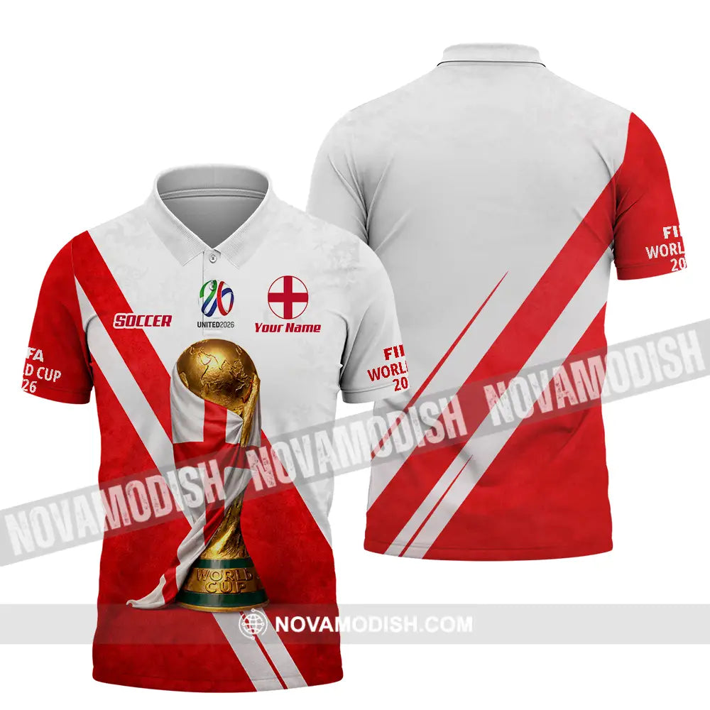 Unisex Shirt - Custom England World Cup 2026 3D Shirt - Polo Shirt / S - T-shirt
