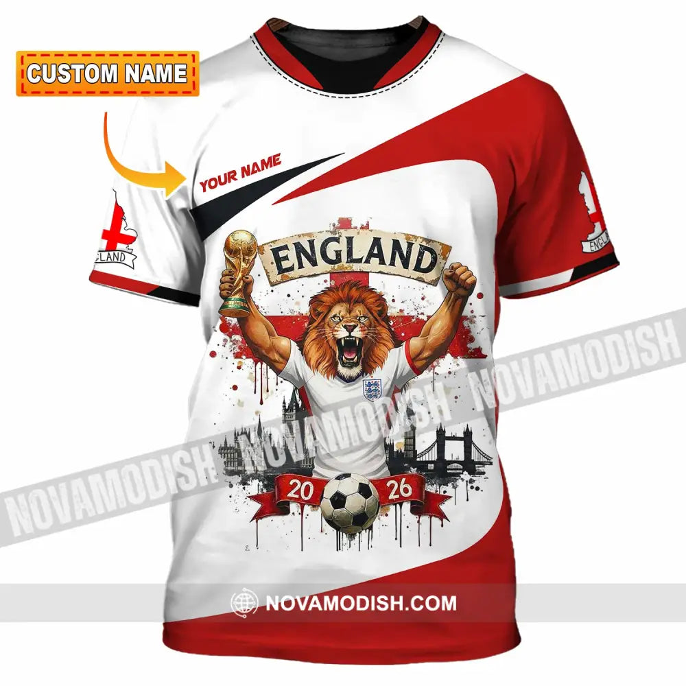 Unisex Shirt - Custom England World Cup 2026 3D Shirt T-shirt