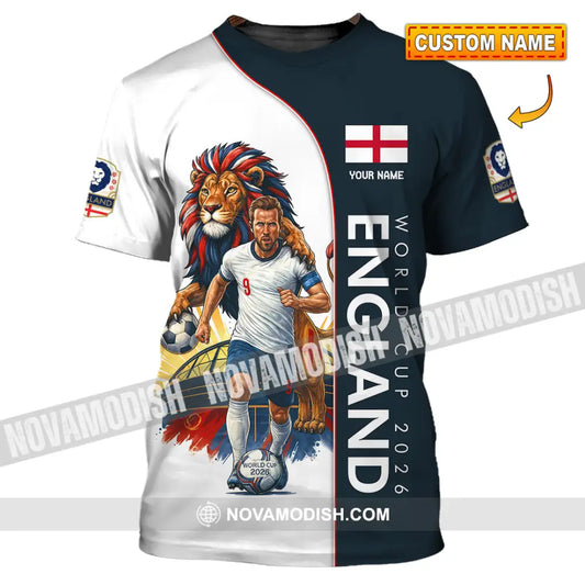 Unisex Shirt - Custom England World Cup 2026 3D Shirt T-shirt