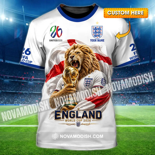 Unisex Shirt - Custom England World Cup 2026 3D Shirt - T-shirt