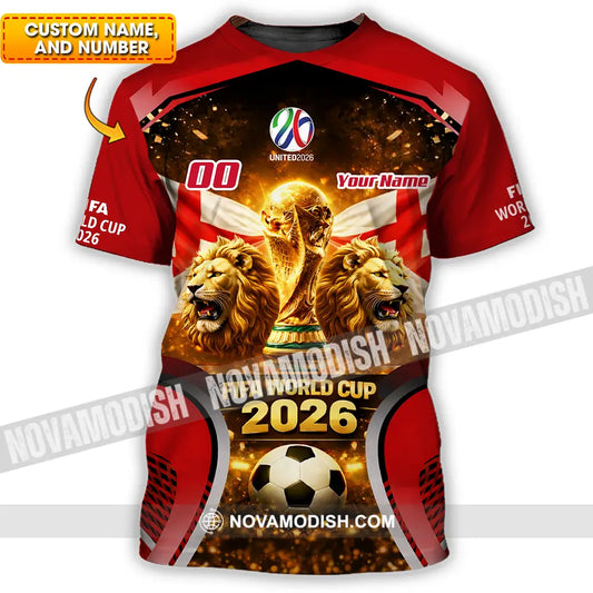 Unisex Shirt - Custom England World Cup 2026 3D Shirt - T-shirt