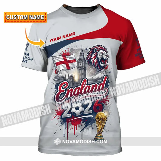 Unisex Shirt - Custom England World Cup 2026 3D Shirt - T-shirt