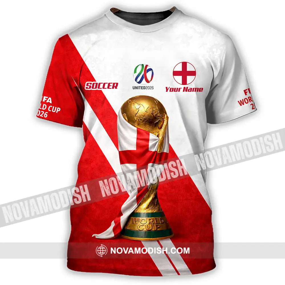 Unisex Shirt - Custom England World Cup 2026 3D Shirt - T-Shirt / S - T-shirt