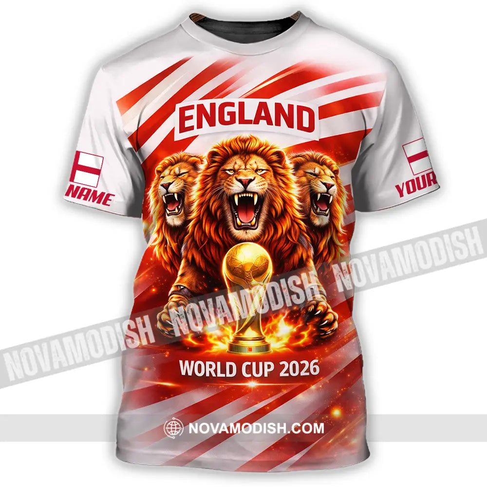 Unisex Shirt - Custom England World Cup 2026 3D Shirt - T-Shirt / S - T-shirt