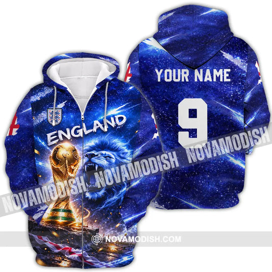 Unisex Shirt - Custom England World Cup 2026 3D Shirt Zipper Hoodie / S T-shirt