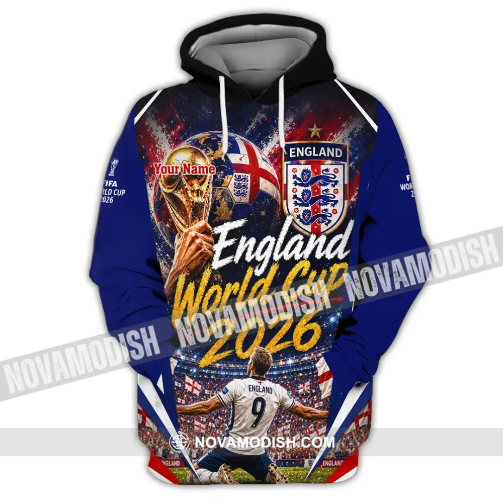 Unisex Shirt - Custom England World Cup 2026 Shirt - Hoodie / S - T-shirt