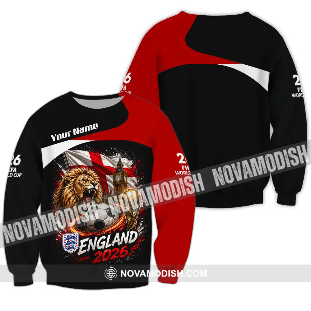 Unisex Shirt - Custom England World Cup 2026 Shirt - Long Sleeve / S - T-shirt