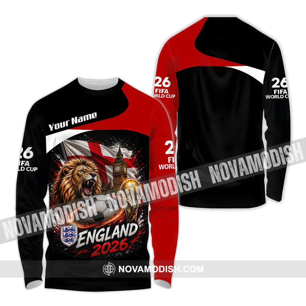 Unisex Shirt - Custom England World Cup 2026 Shirt - Long Sleeve Shirt / S - T-shirt