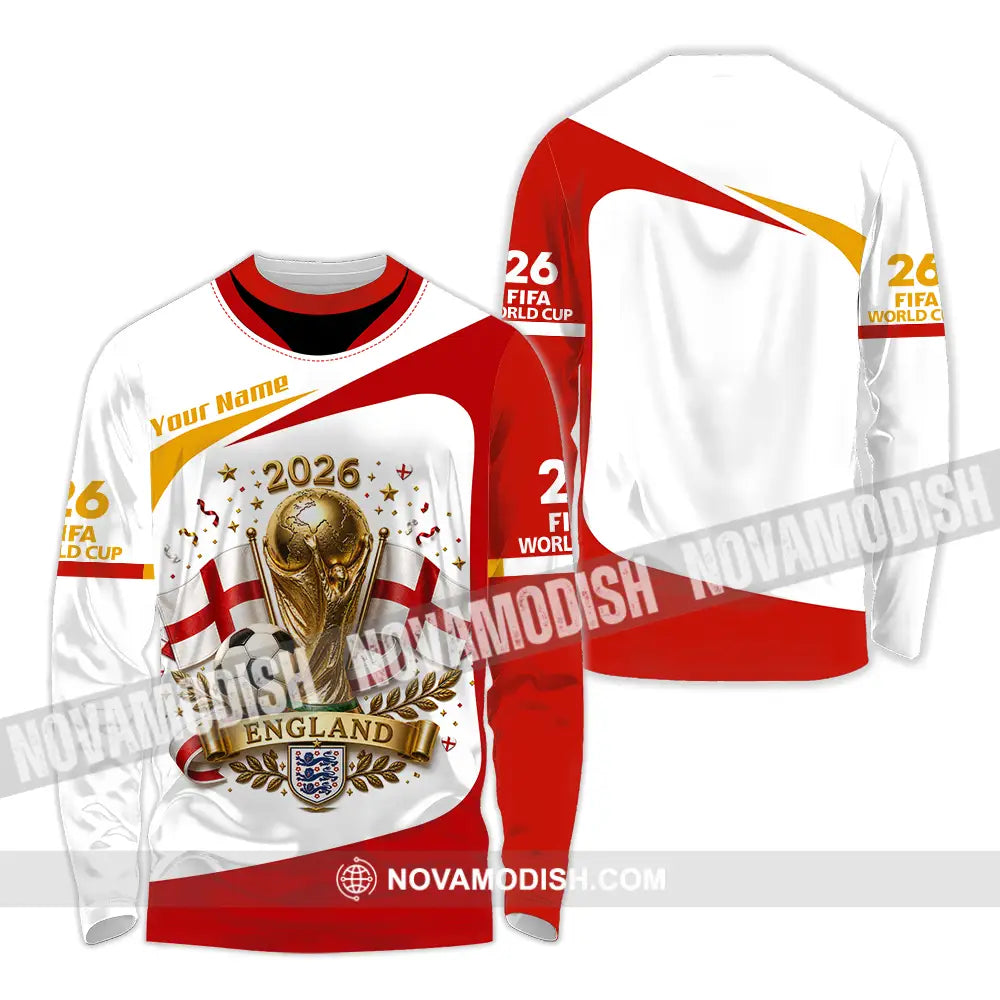 Unisex Shirt - Custom England World Cup 2026 Shirt - Long Sleeve Shirt / S - T-shirt