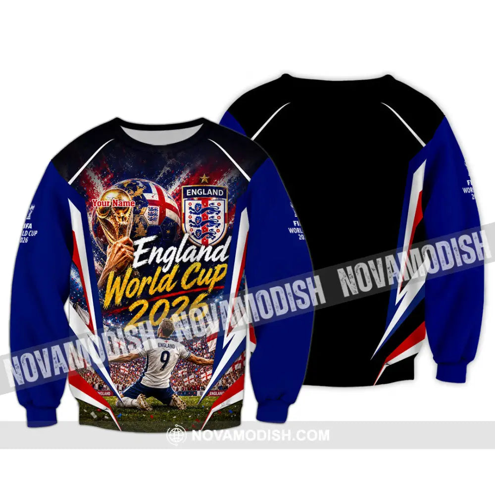 Unisex Shirt - Custom England World Cup 2026 Shirt - Long Sleeve / S - T-shirt