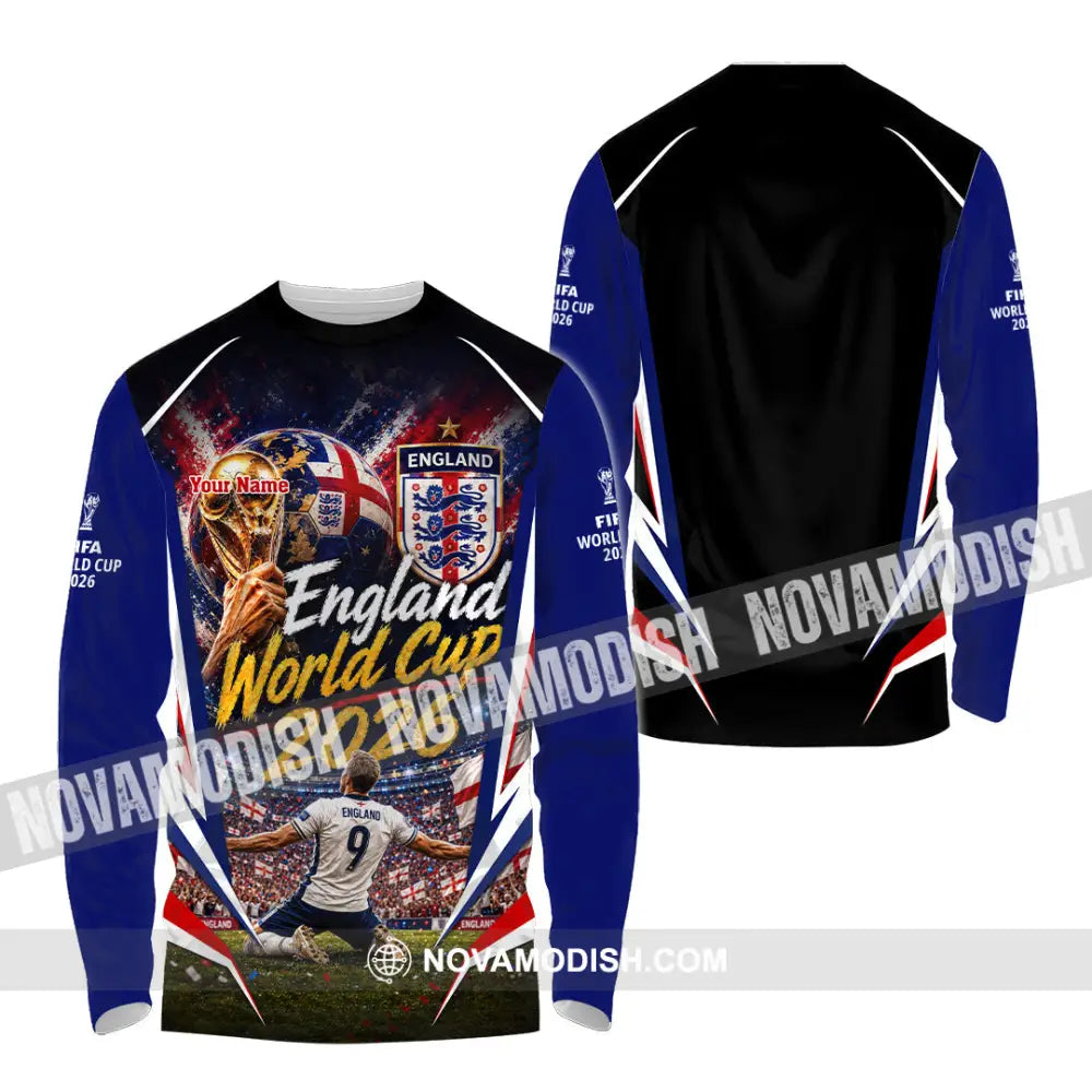 Unisex Shirt - Custom England World Cup 2026 Shirt - Long Sleeve Shirt / S - T-shirt