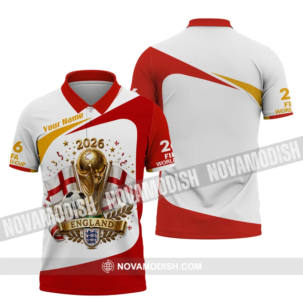 Unisex Shirt - Custom England World Cup 2026 Shirt - Polo Shirt / S - T-shirt