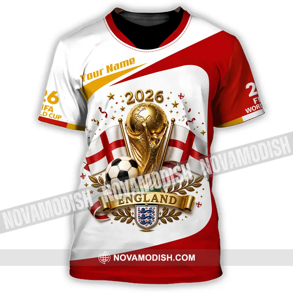 Unisex Shirt - Custom England World Cup 2026 Shirt - T-Shirt / S - T-shirt