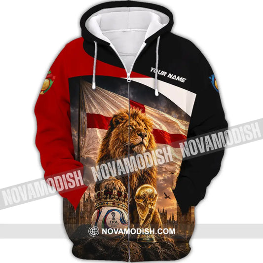 Unisex Shirt - Custom England World Cup 2026 Shirt - Zipper Hoodie / S - T-shirt