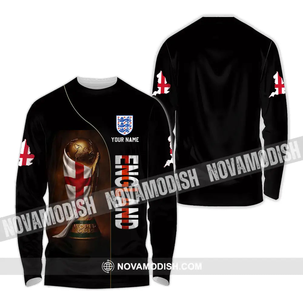 Unisex Shirt - Custom England World Cup 3D Shirt Long Sleeve Shirt / S T-shirt