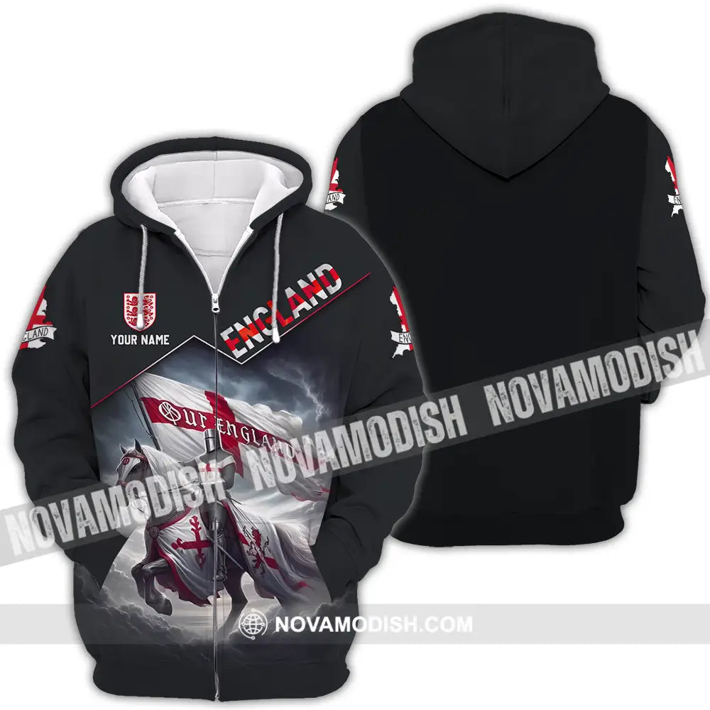 Unisex Shirt - Custom England Shirt Zipper Hoodie / S T-shirt