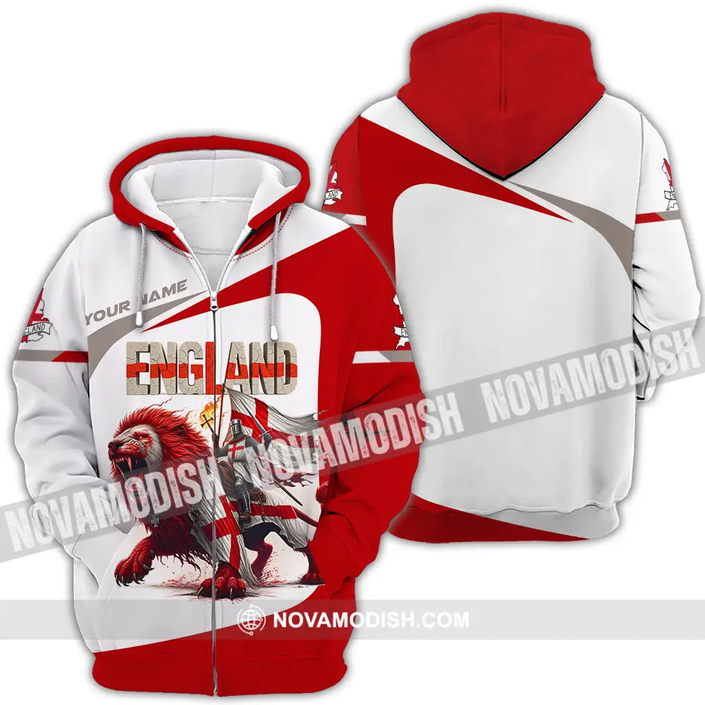 Unisex Shirt - Custom England Shirt Zipper Hoodie / S T-shirt