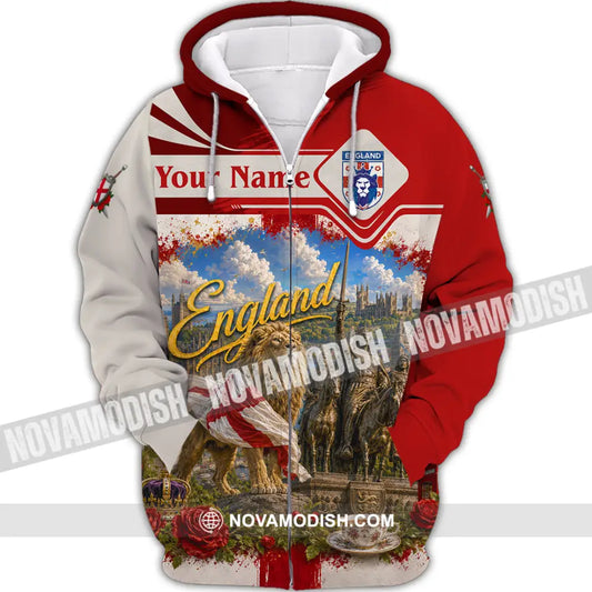 Unisex Shirt - Custom England Shirt - Zipper Hoodie / S - T-shirt