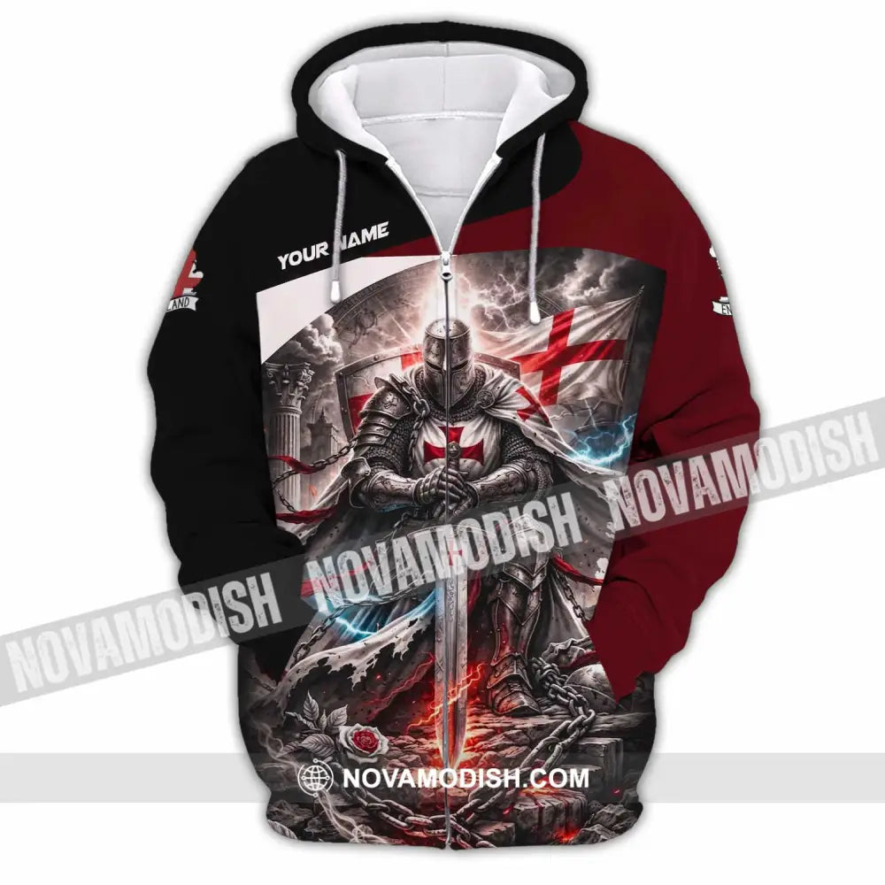 Unisex Shirt - Custom England Shirt - Zipper Hoodie / S - T-shirt