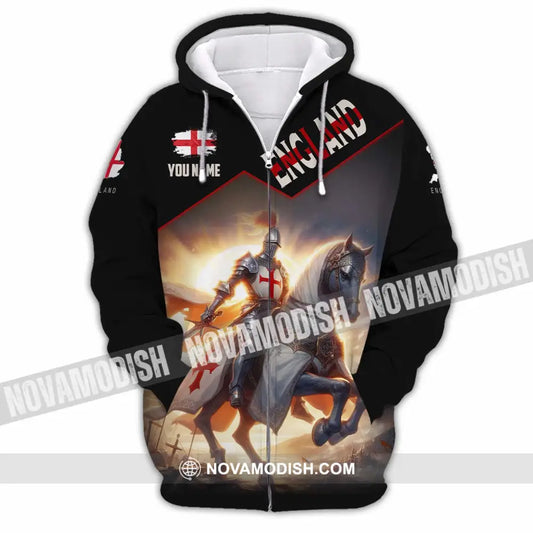 Unisex Shirt - Custom England Shirt Zipper Hoodie / S T-shirt