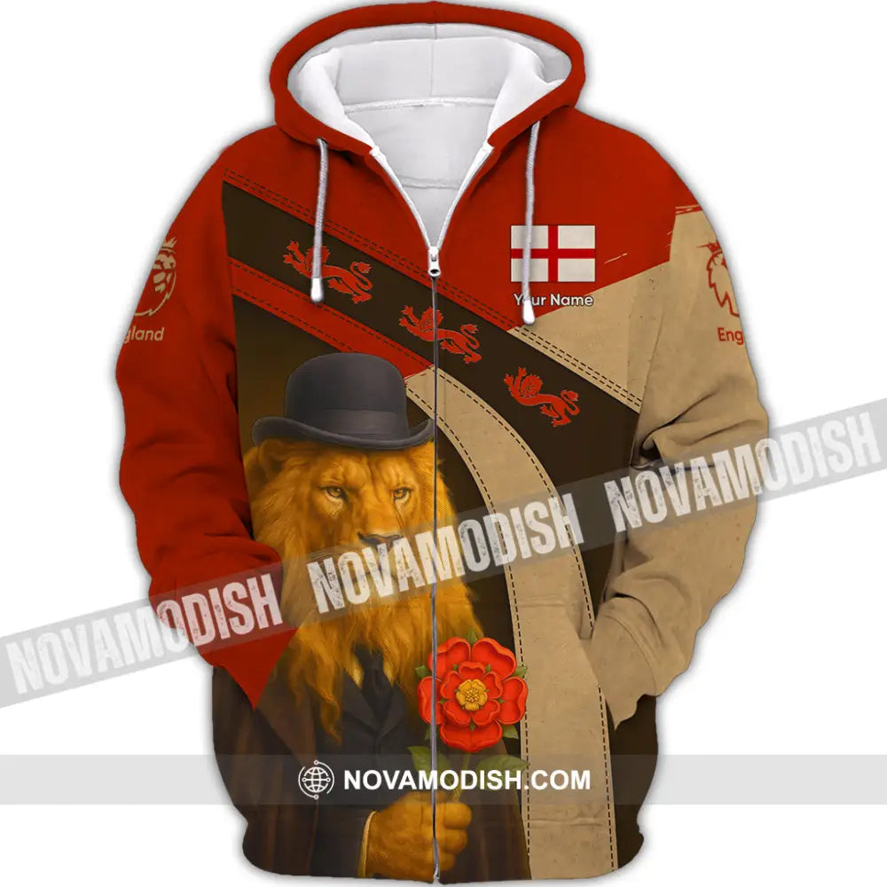 Unisex Shirt - Custom England Shirt Zipper Hoodie / S T-shirt