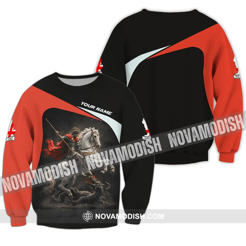 Unisex Shirt - Custom English Horseman 3D Shirt Long Sleeve / S T-shirt