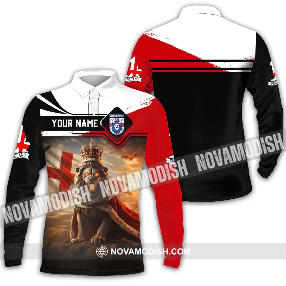 Unisex Shirt - Custom English Lion King 3D Shirt Long Sleeve Polo / S T-shirt