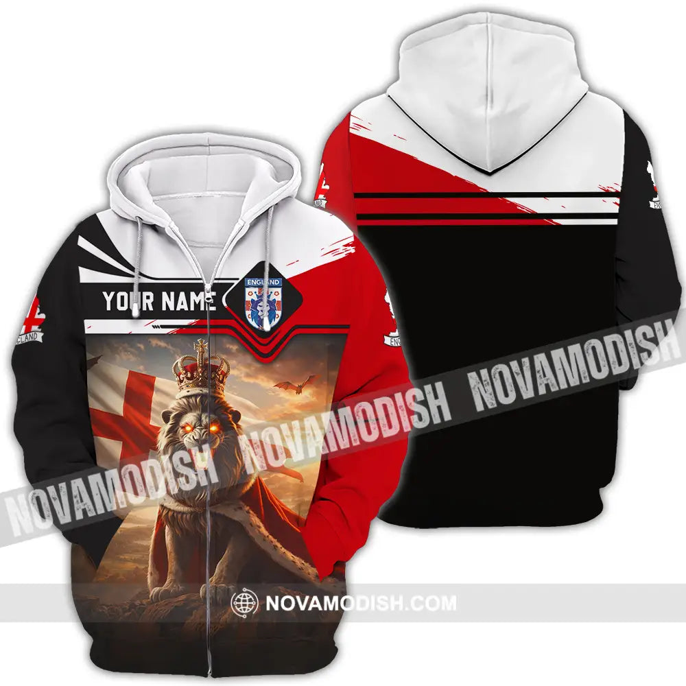 Unisex Shirt - Custom English Lion King 3D Shirt Zipper Hoodie / S T-shirt