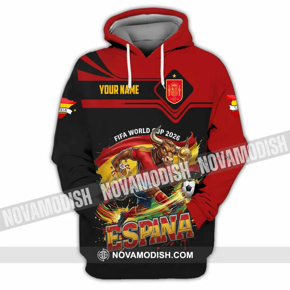 Unisex Shirt - Custom Espana Spain Fifa World Cup 2026 3D Shirt Hoodie / S T-shirt