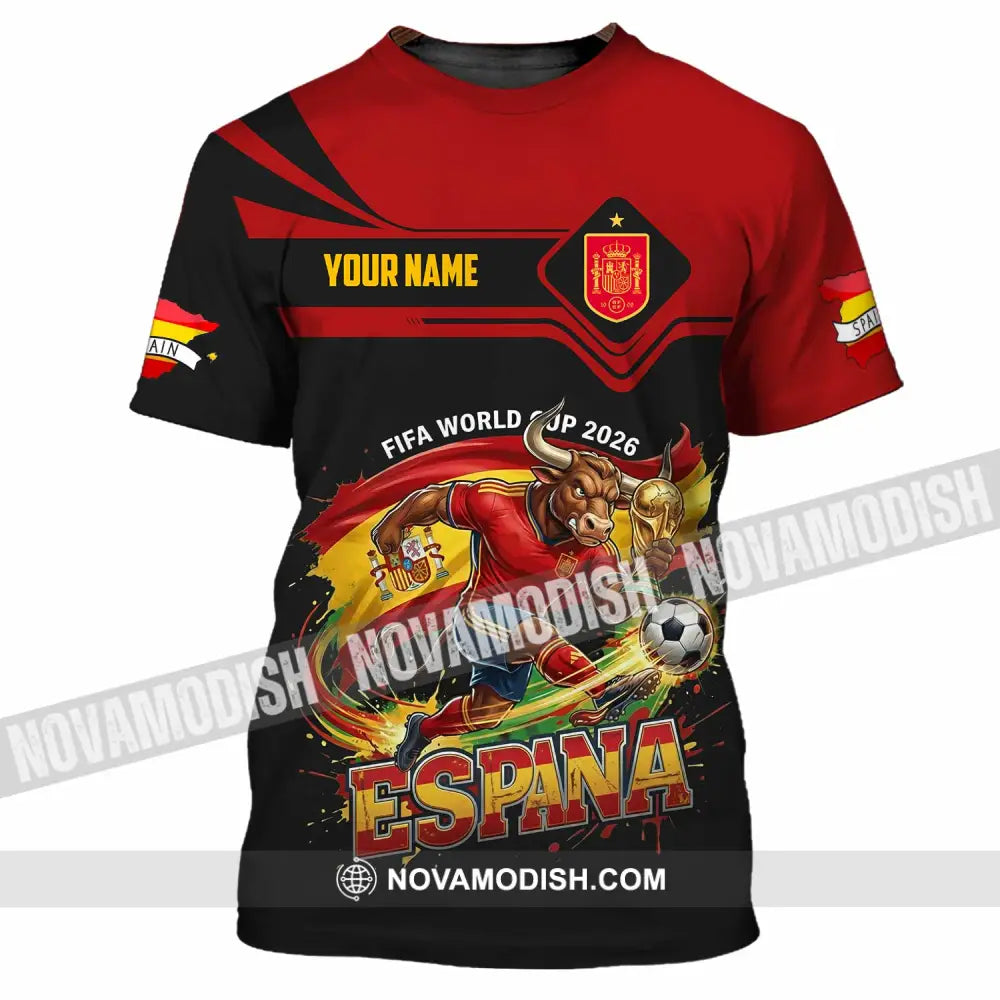 Unisex Shirt - Custom Espana Spain Fifa World Cup 2026 3D Shirt T-Shirt / S T-shirt