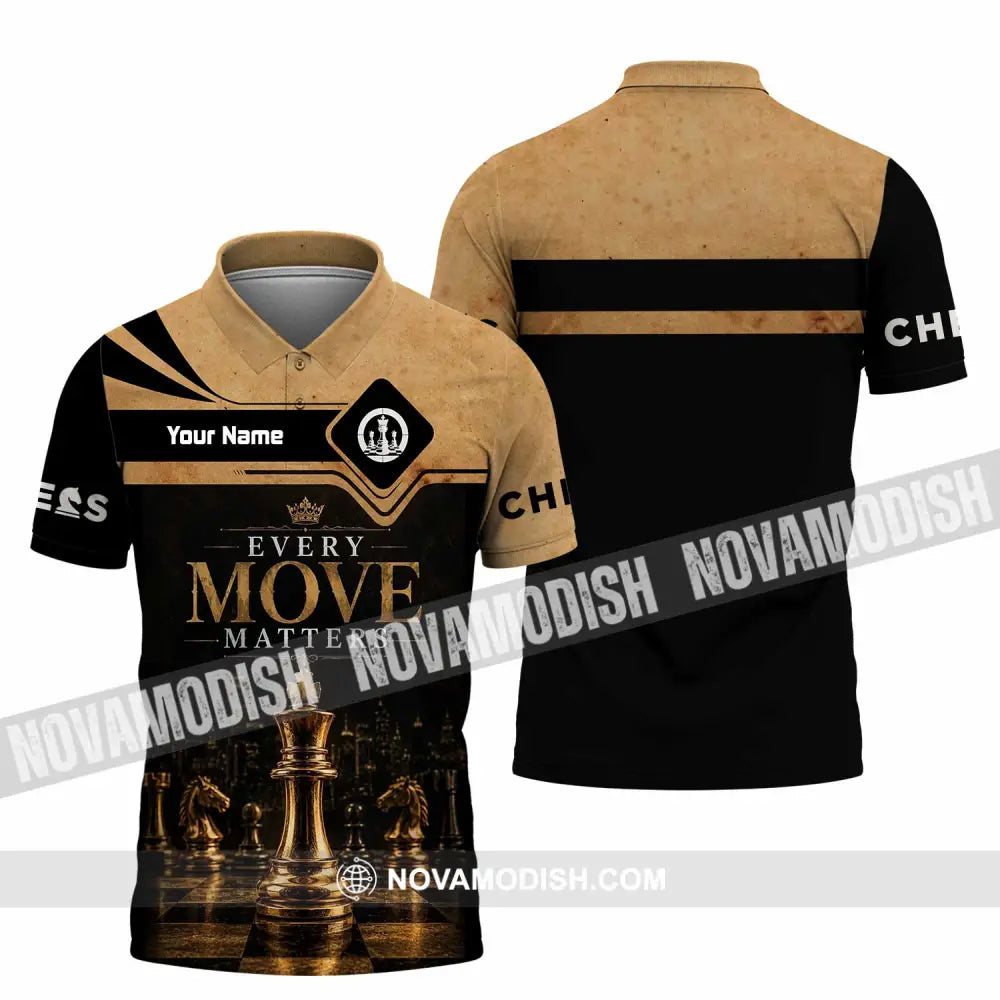 Unisex Shirt - Custom Every Move Matters Chess Shirt - Polo Shirt / S - T-shirt