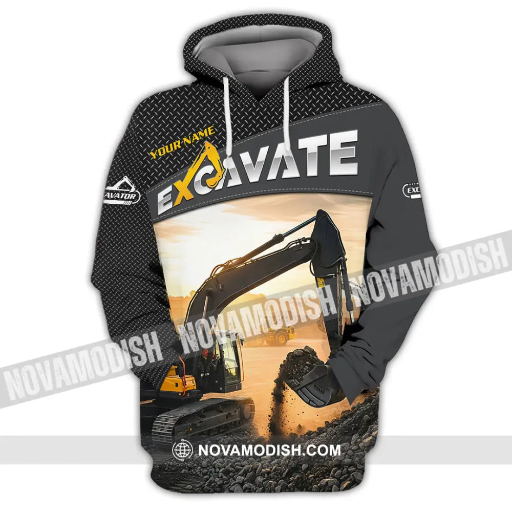 Unisex Shirt - Custom Excavator Shirt - Hoodie / S - T-shirt