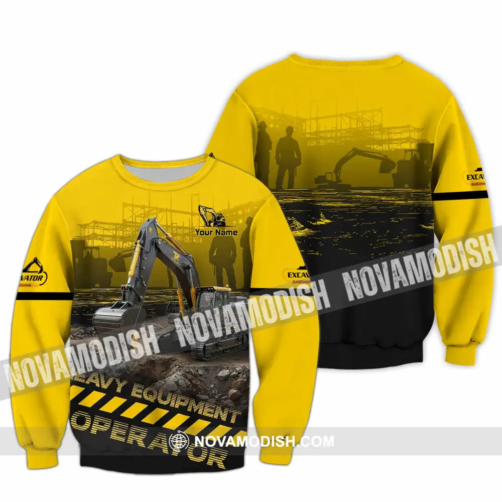 Unisex Shirt - Custom Excavator Shirt - Long Sleeve / S - T-shirt