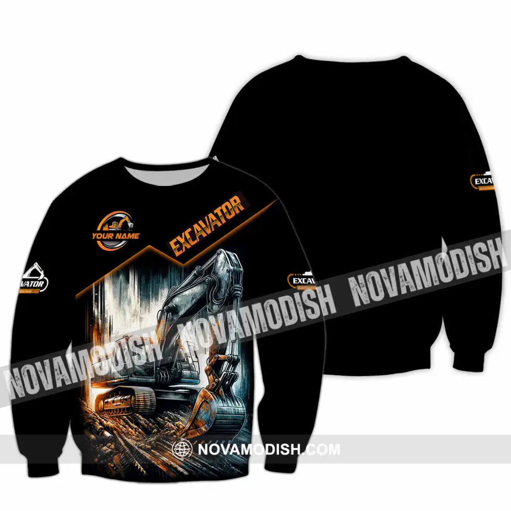 Unisex Shirt - Custom Excavator Shirt - Long Sleeve / S - T-shirt
