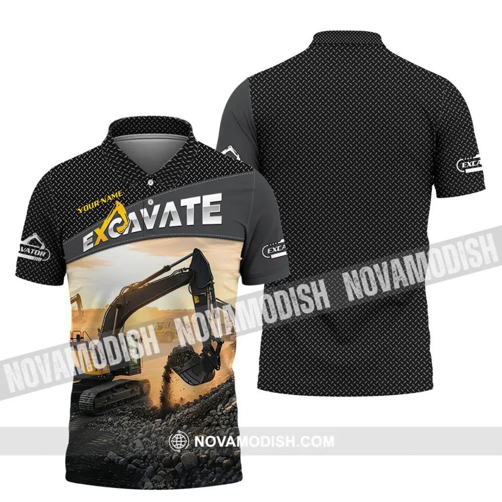Unisex Shirt - Custom Excavator Shirt - Polo Shirt / S - T-shirt