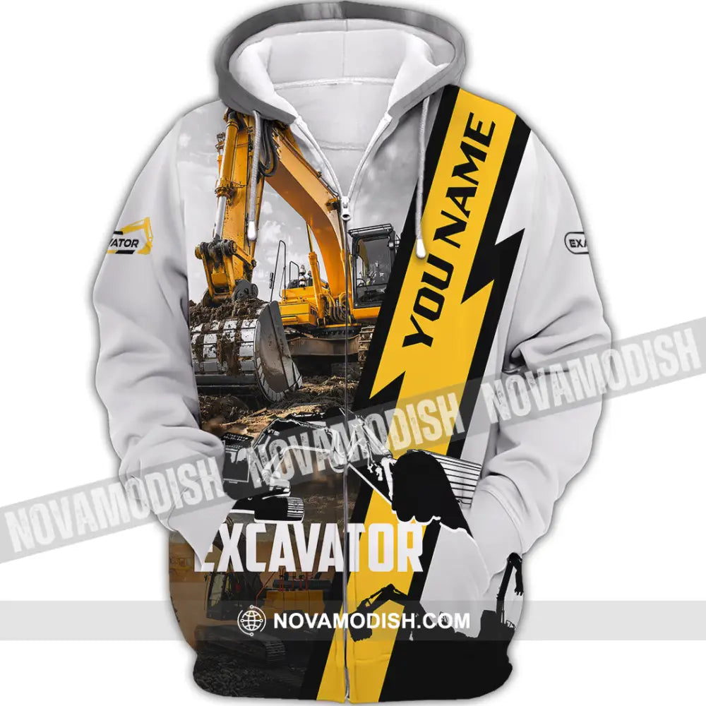 Unisex Shirt - Custom Excavator Shirt - Zipper Hoodie / S - T-shirt